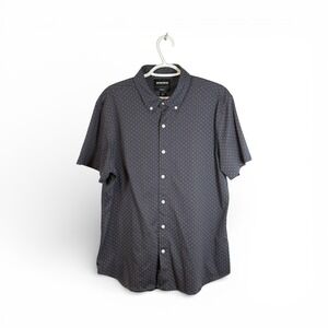 Bonobos Mens Standard Fit  Button Down Shirt Dark Gray Pink Polka Dot Size L